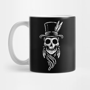 Voodoo Shaman Skull Graphic Tee, Dark Art Tribal Tattoo Mug